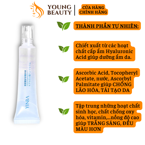Kem dưỡng da tay YINBA chứa Hyaluronic Acid - Kem dưỡng ẩm giúp làm trắng da, mờ thâm - YOUNG BEAUTY