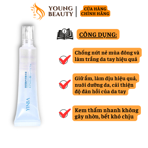 Kem dưỡng da tay YINBA chứa Hyaluronic Acid - Kem dưỡng ẩm giúp làm trắng da, mờ thâm - YOUNG BEAUTY