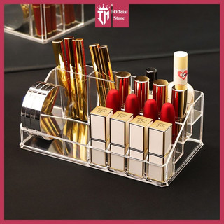 Khay đựng mỹ phẩm mica trong suốt 12 ô son có ngăn đựng nước hoa, đồ nail, phấn mắt sang trọng cao cấp