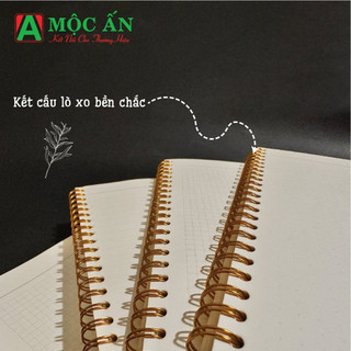 Lò xo gáy kẽm 1/2" - 12,7 mm - bước 3:1 màu vàng ánh kim, đóng sổ tay , lịch để bàn sang trọng