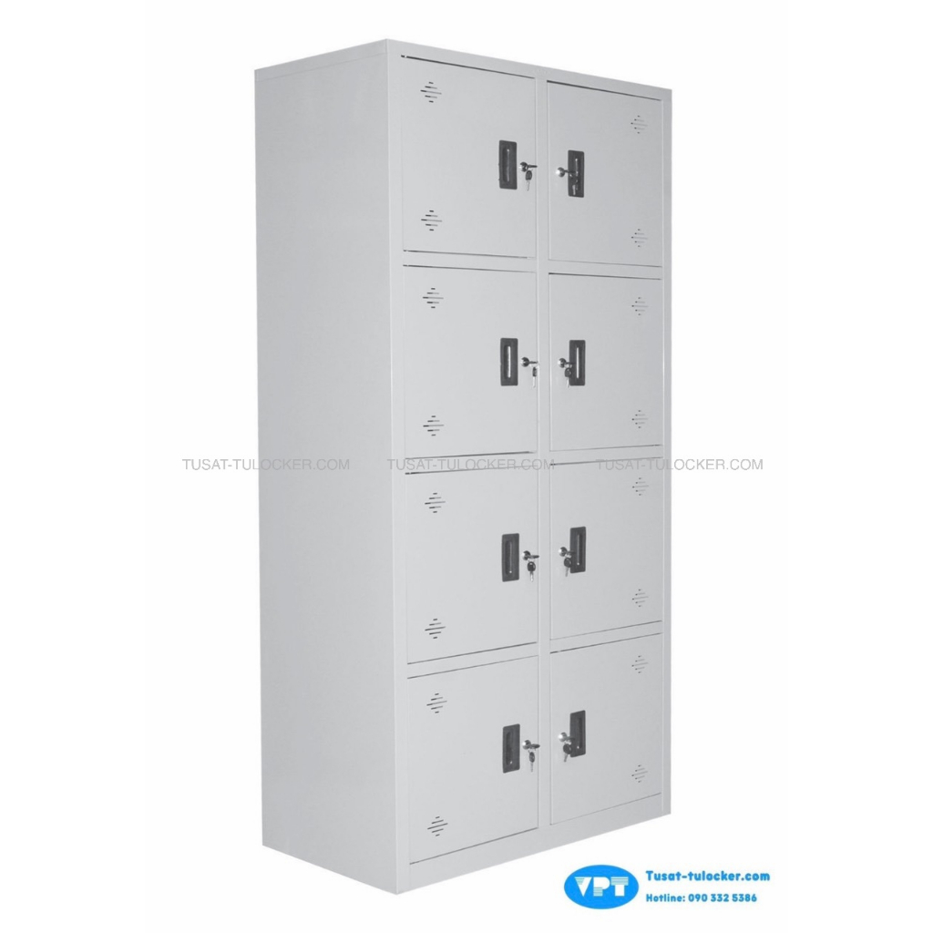 Tủ Locker 8 Cánh VPT 84-2L, Tủ Hồ Sơ 8 Ngăn Sơn Tĩnh Điện Cao Cấp
