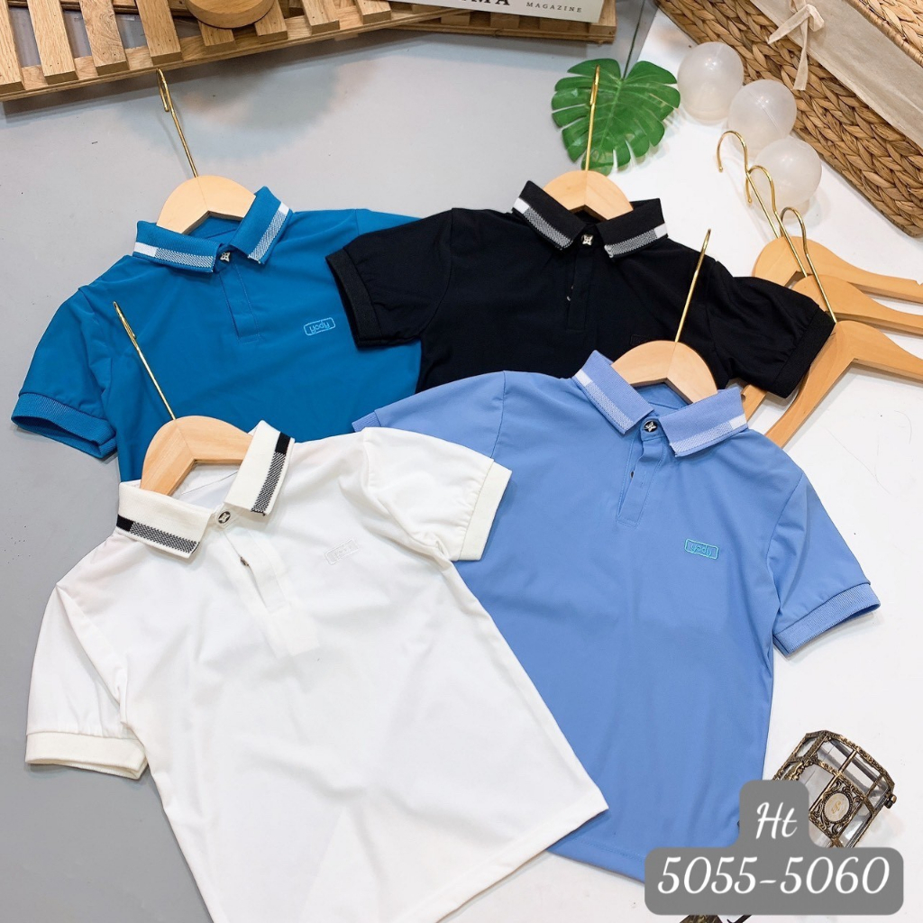 áo côt bẻ chất lanh thái cực mát áo phông nam áo có cổ áo trắng cho bé chất mát mềm kiểu mới nhất ảnh tự chụp giá sốc