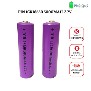 Pin đầu nhô icr 18650 5000mah 3.7v-chính hãng