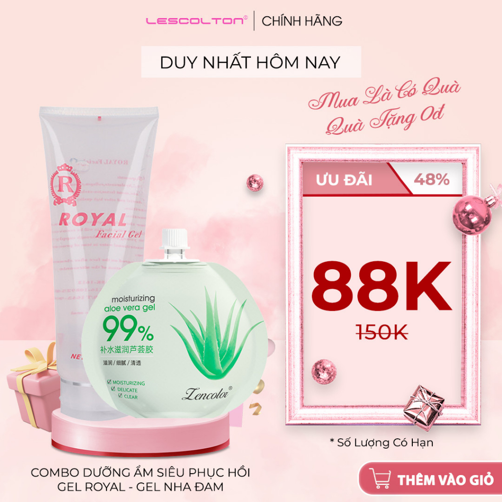 Sản phẩm dùng cho máy triệt lông lescolton cặp gel nha đam bôi trước và bôi sau khi triệt lông tăng tương tác dịu mát