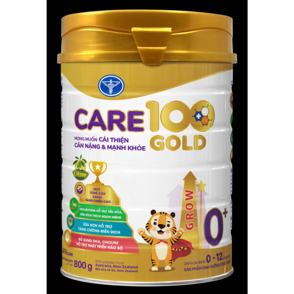 SỮA BỘT CARE 100 GOLD 0+(sản phẩm dinh dưỡng dành cho trẻ thấp, còi, biếng ăn,suy dinh dưỡng từ 0-12 tháng )