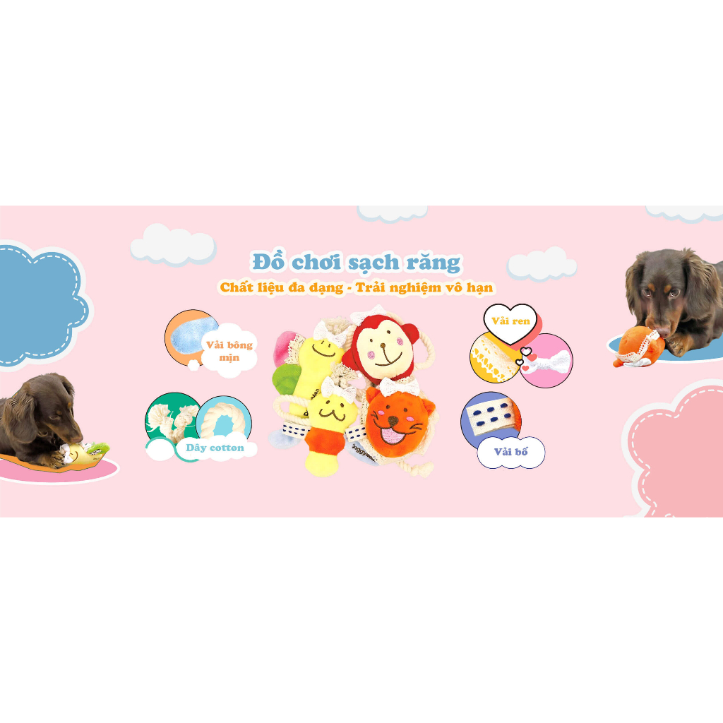 Đồ chơi gặm thú bông DoggyMan dành cho chó cưng.