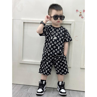 Bộ cộc tay hè cho bé trai,Sét bộ LV Bé trai màu siêu độc mã 118