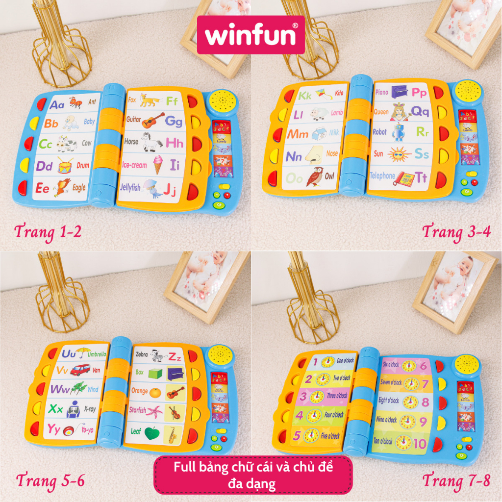 Cuốn sách kì diệu đồ chơi trẻ em Winfun 9019 - học tiếng Anh phát triển ngôn ngữ cho bé