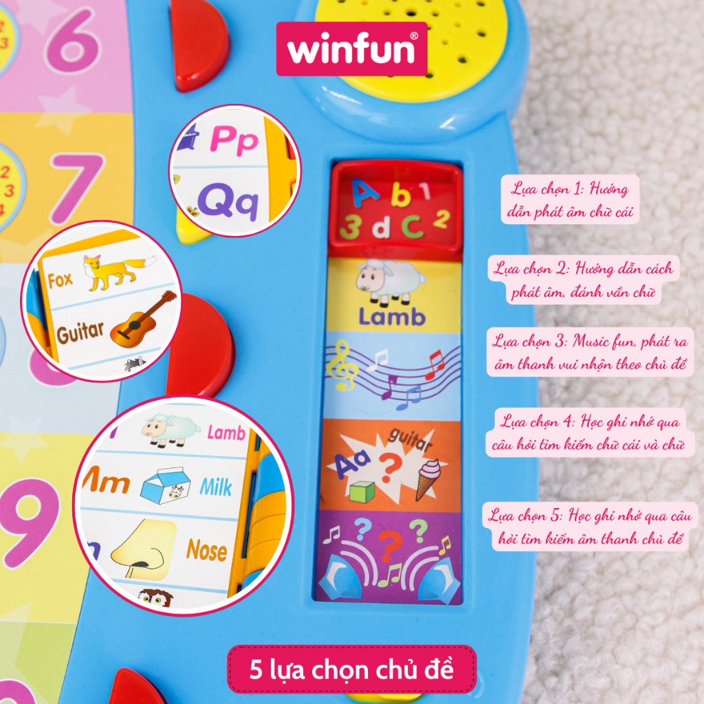Cuốn sách kì diệu đồ chơi trẻ em Winfun 9019 - học tiếng Anh phát triển ngôn ngữ cho bé