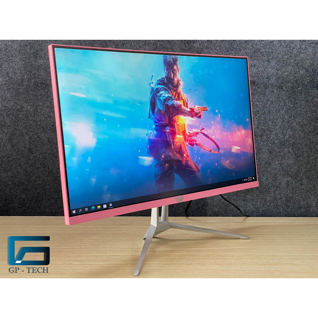 Màn hình LCD 24 inch VSP V2408S FHD 75Hz VA/ IPS loa tích hợp Gaming Chính Hãng - 24" 24in Màu Hồng. Xanh, Trắng, Đen