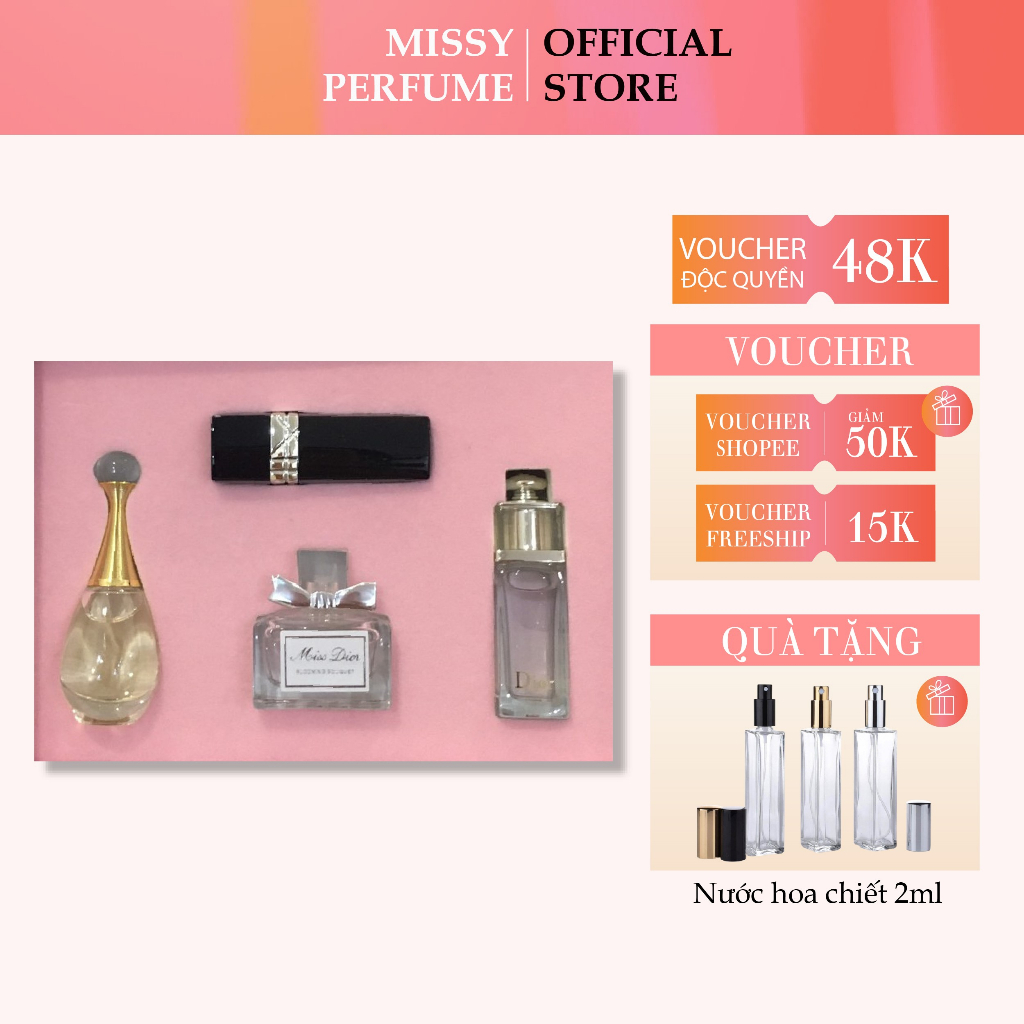 Sét nước hoa kèm son dior perfume lipstick set. bộ son Môi Kèm Hộp Đựng Màu Hồng Xinh Xắn 999