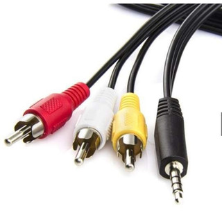 Dây av 1 đầu 3.5 ra 3 đầu bông sen av kết nối hình ảnh - âm thanh