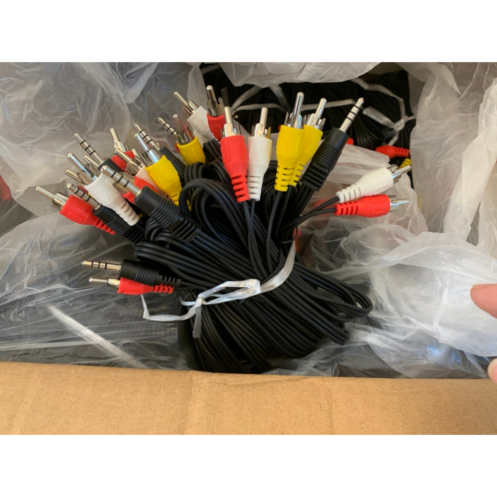 Dây AV 1 đầu 3.5 ra 3 đầu bông sen AV kết nối hình ảnh - âm thanh