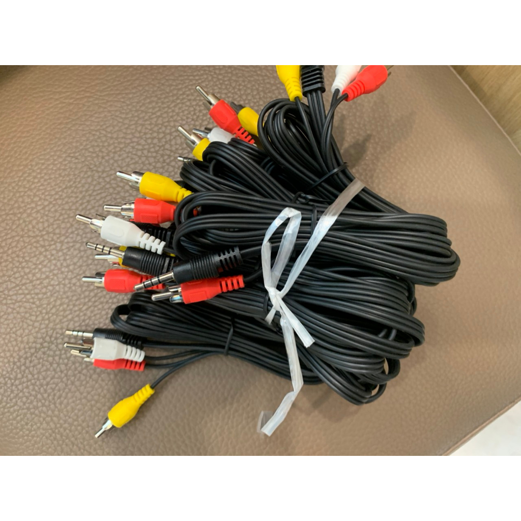 Dây AV 1 đầu 3.5 ra 3 đầu bông sen AV kết nối hình ảnh - âm thanh