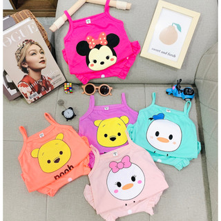 Bộ cộc hai dây, Đồ bộ cộc 2 dây cho bé gái size 8-18kg