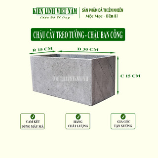 Chậu trồng cây treo tường R15xD30 chậu treo ban công