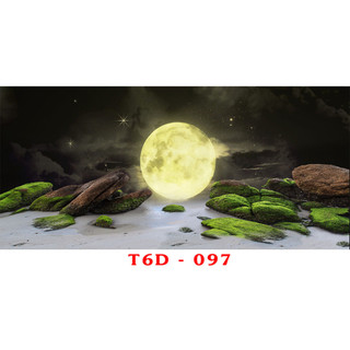 Tranh 3d bể cá cảnh - tranh bể cá có sẵn keo dán, tặng kèm dụng cụ dán tranh
