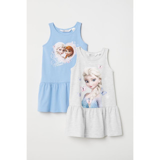 Váy sát nách HM, sz từ 12-32kg, hình công chúa Elsa cho bé gái, chất cotton mềm mát mịn