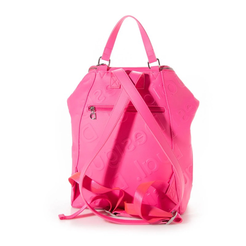 -Balo rucksack vừa laptop 16inch  Dezigual rucksack backpack--neon và hồng fuchsia