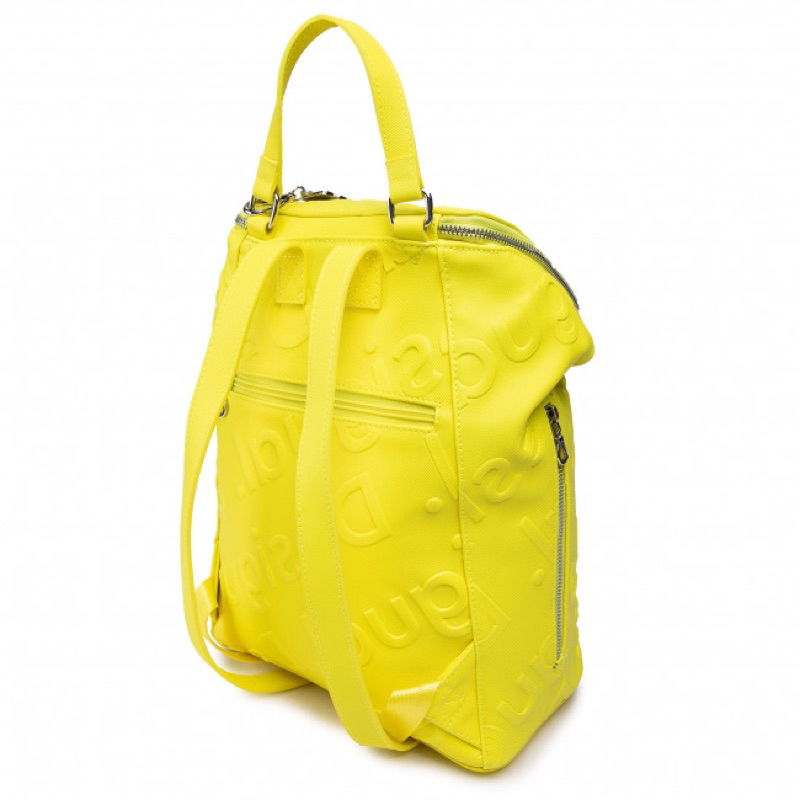 -Balo rucksack vừa laptop 16inch  Dezigual rucksack backpack--neon và hồng fuchsia