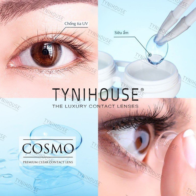 KÍNH ÁP TRÒNG/LENS TRONG SUỐT CAO CẤP COSMO - KOREA @tynihousecontactlens