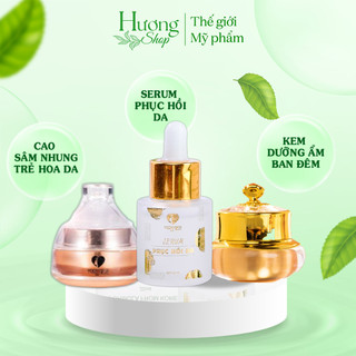 Combo phục hồi da sau tái tạo, serum phục hồi - cao sâm nhung - kem dưỡng đêm susu yody phương anh - hương shop