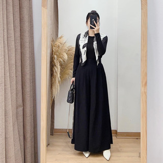 Quần ống suông chất ruby rủ dài 190cm