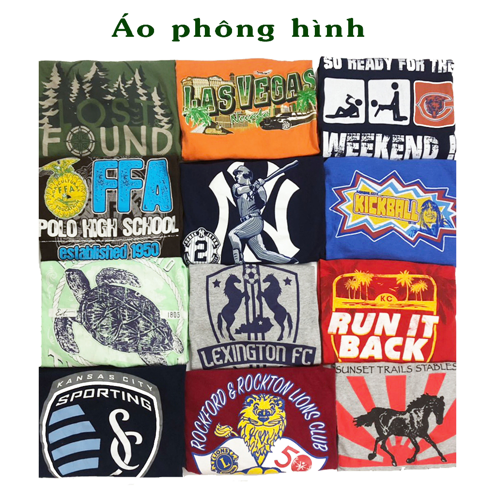 Áo phông cotton 2hand, áo thun mỹ SIZE L,XL
