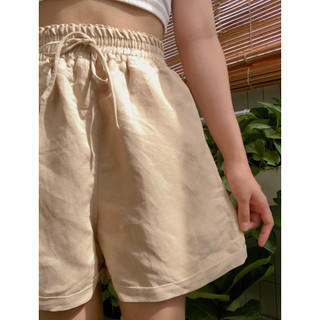 Quần short linen lưng chun - quần đùi vải - Youth Linen