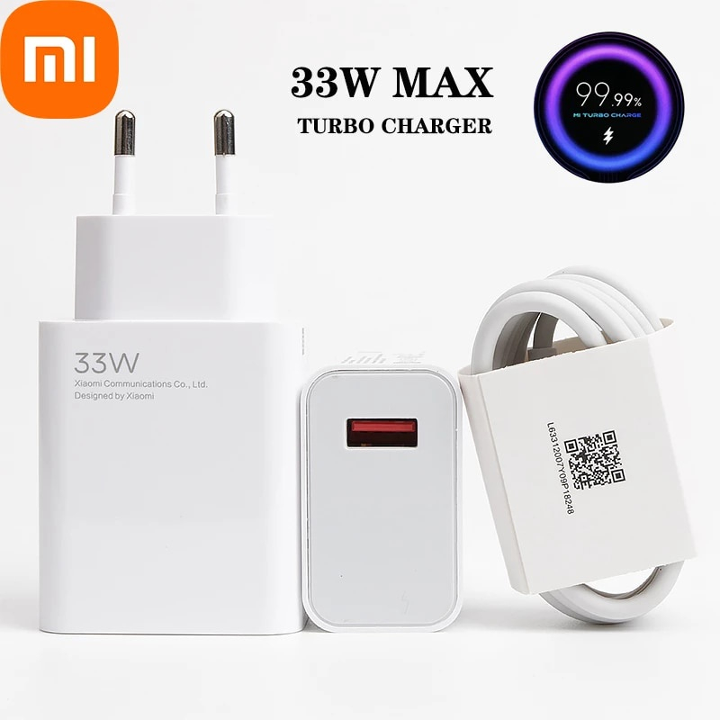 Sạc Xiaomi 33W, Sạc Nhanh Xiaomi 33W, Bộ Sạc Nhanh Xiaomi 33W Chính Hãng - Mi Charge Turbo 33W Siêu nhanh - Bảo Hành 6T