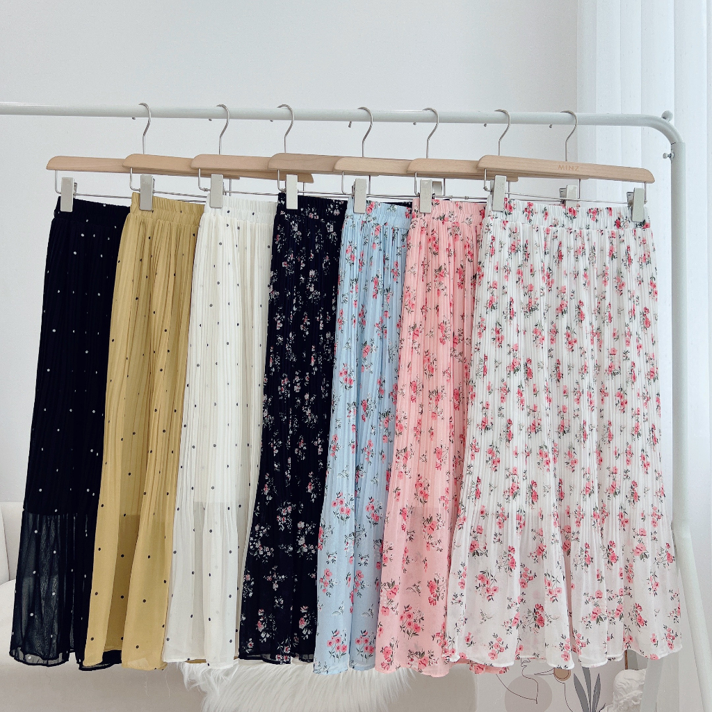 Chân Váy Voan Dập Ly MINZ STORE Mã 6020