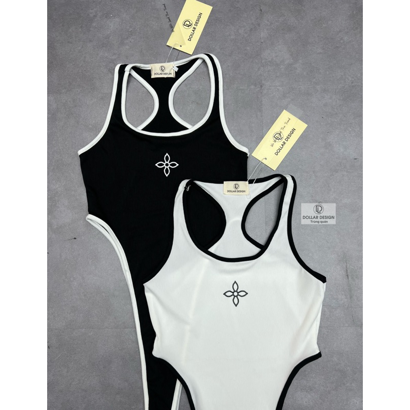 Áo bodysuit ba lỗ phối viền đi biển đi chơi siêu chất | BigBuy360 - bigbuy360.vn