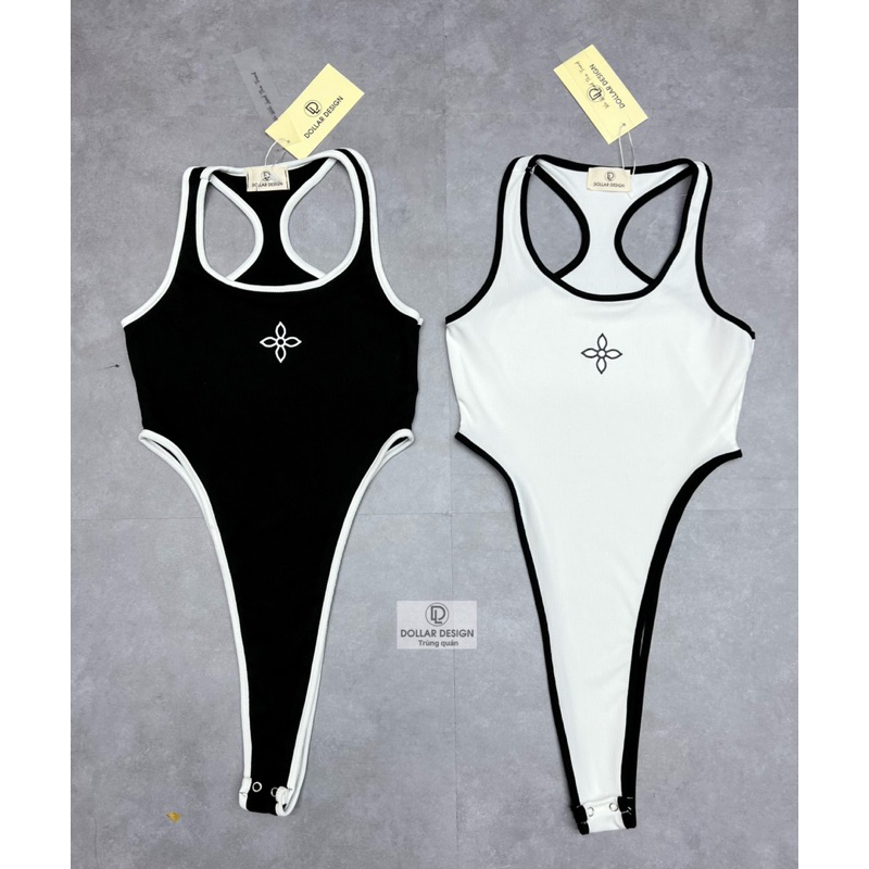 Áo bodysuit ba lỗ phối viền đi biển đi chơi siêu chất | BigBuy360 - bigbuy360.vn