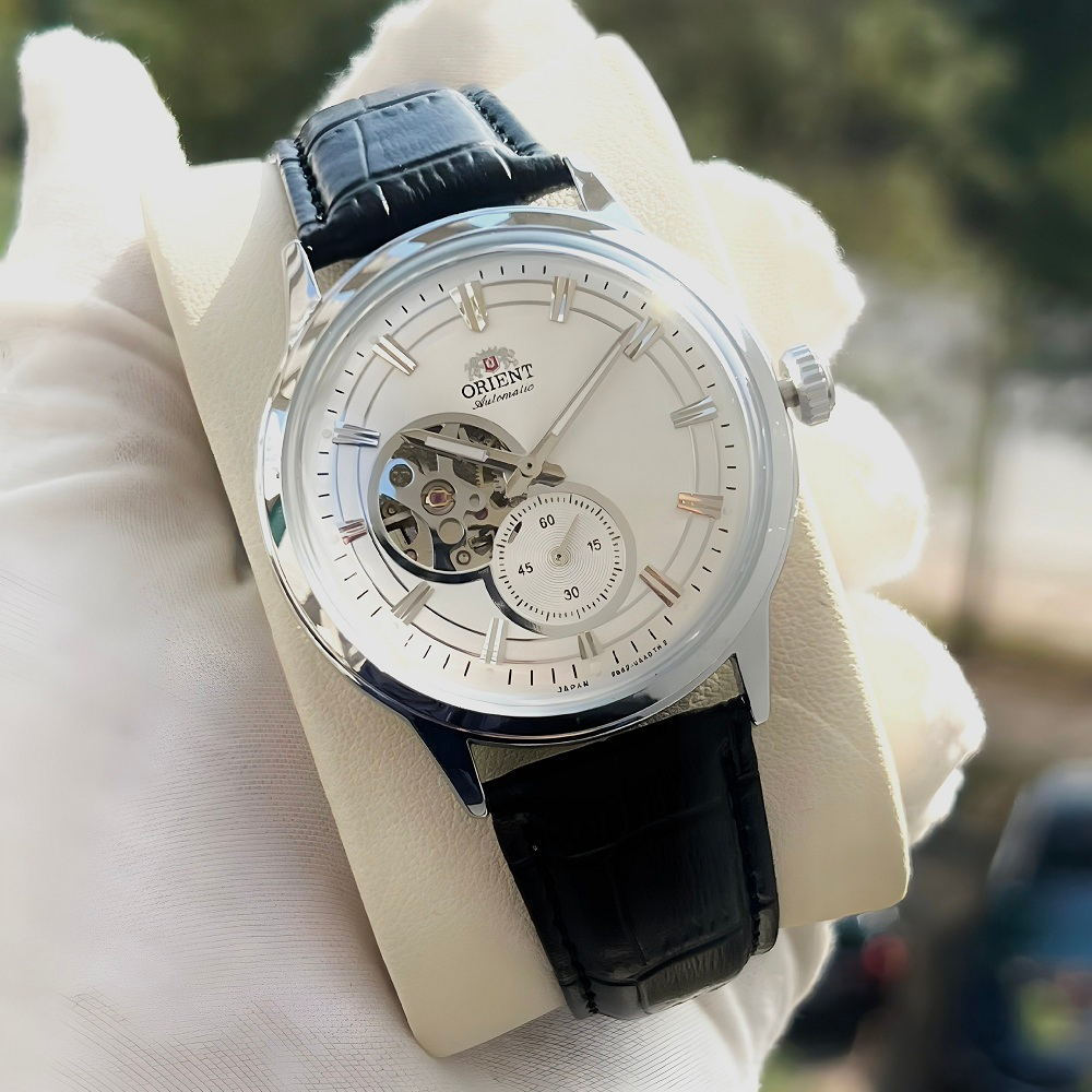 Đồng hồ nam Orient automatic dây da máy cơ nhật