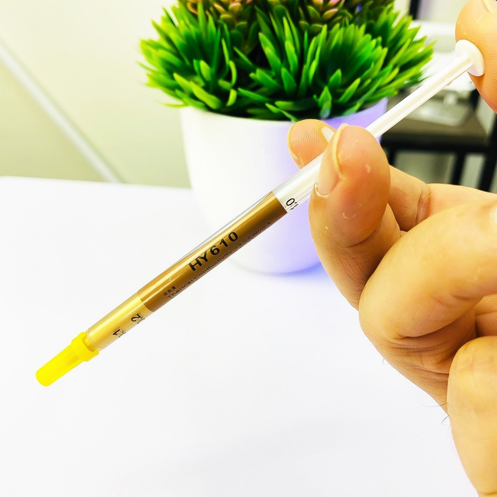 Keo tản nhiệt xi nhỏ làm mát cho CPU HY610 lam mát chíp  -Tuýp Vàng 1g -dc5004