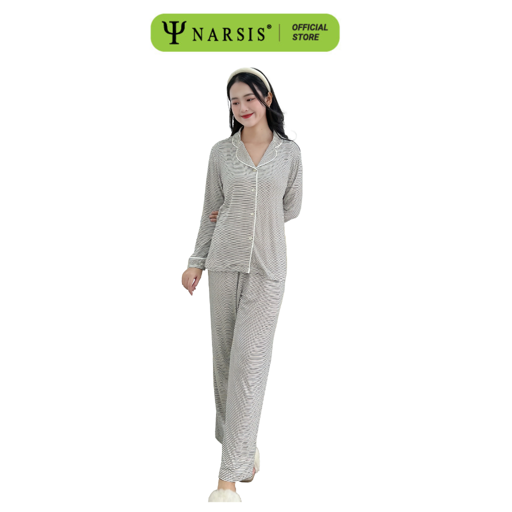 Bộ Pijama nữ thu đông cao cấp NARSIS , Set Pijama 2 màu trẻ trung mặc nhà , Bộ pijama hot trend