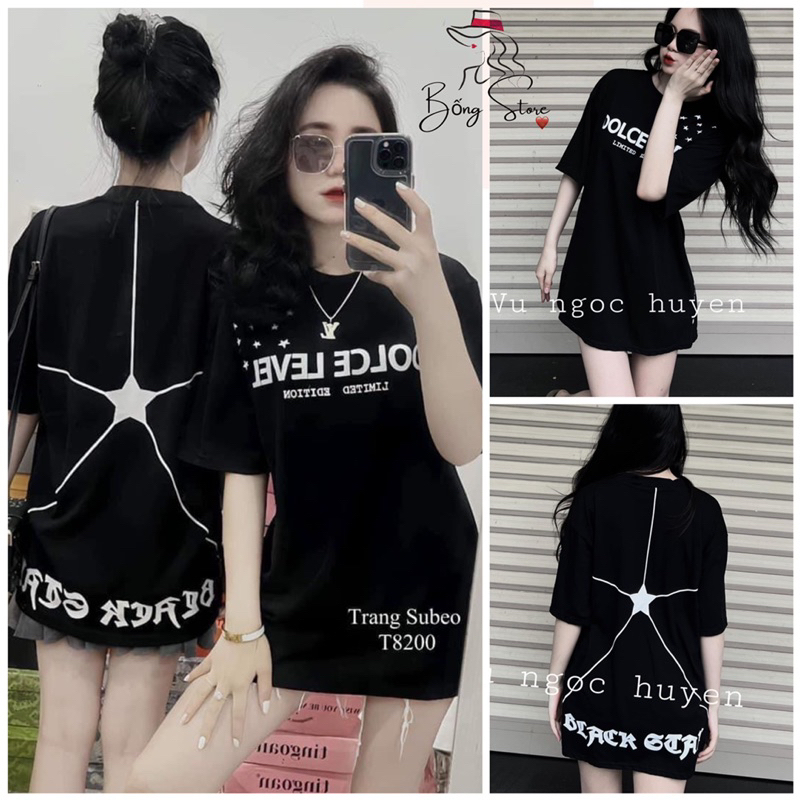 Áo cotton su in hình ngôi Sao-DOLCE LEVEL bongstore5896 M57-den