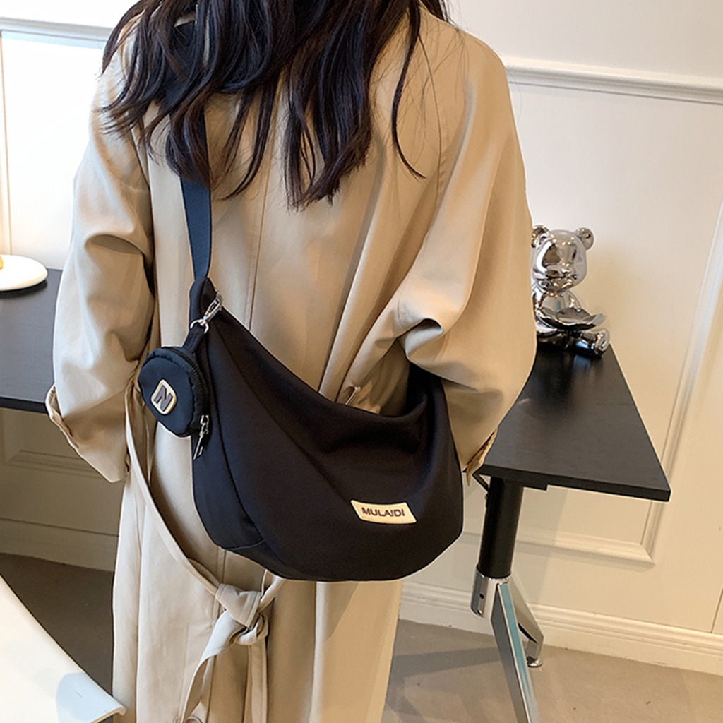 Túi đeo chéo Muladi nữ thời trang ulzzang vải poly chống thấm nước Hàn Quốc