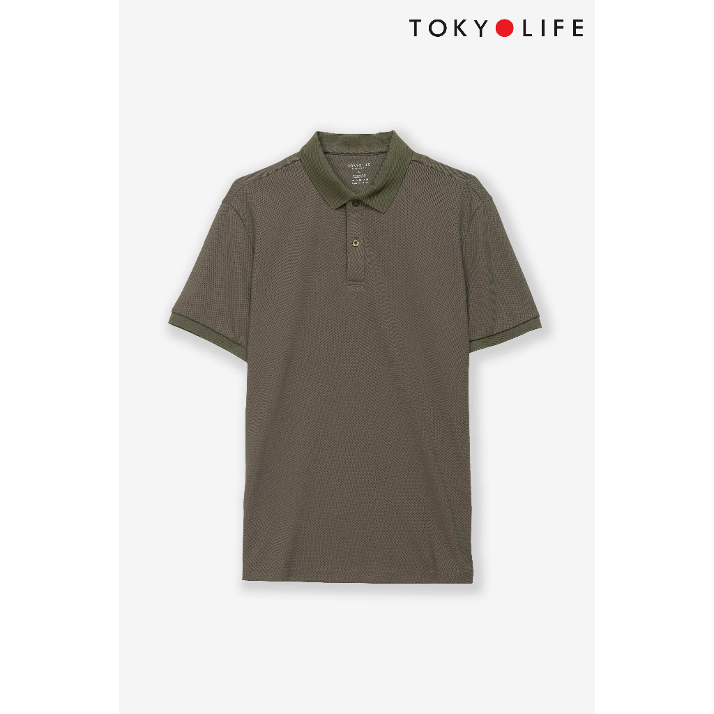 Áo Polo NAM CAFÉ cổ dệt trơn TOKYOLIFE C7POL003K