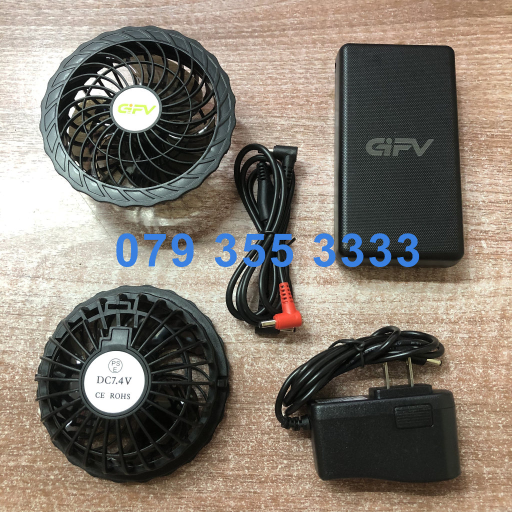 Pin áo điều hoà 25000mAh GIFV, phụ kiện không kèm áo (tặng kèm đá khô)