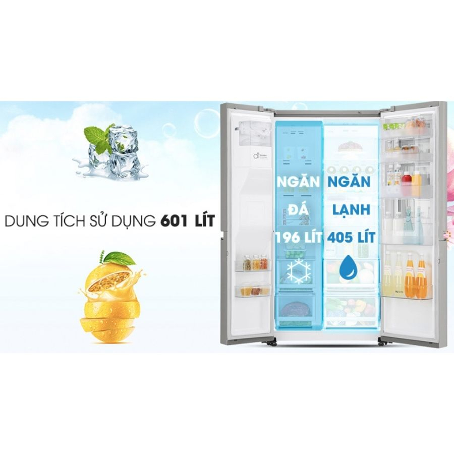 Tủ lạnh side by side LG Inverter 601L X247JS - Bảo hành chính hãng 24 tháng