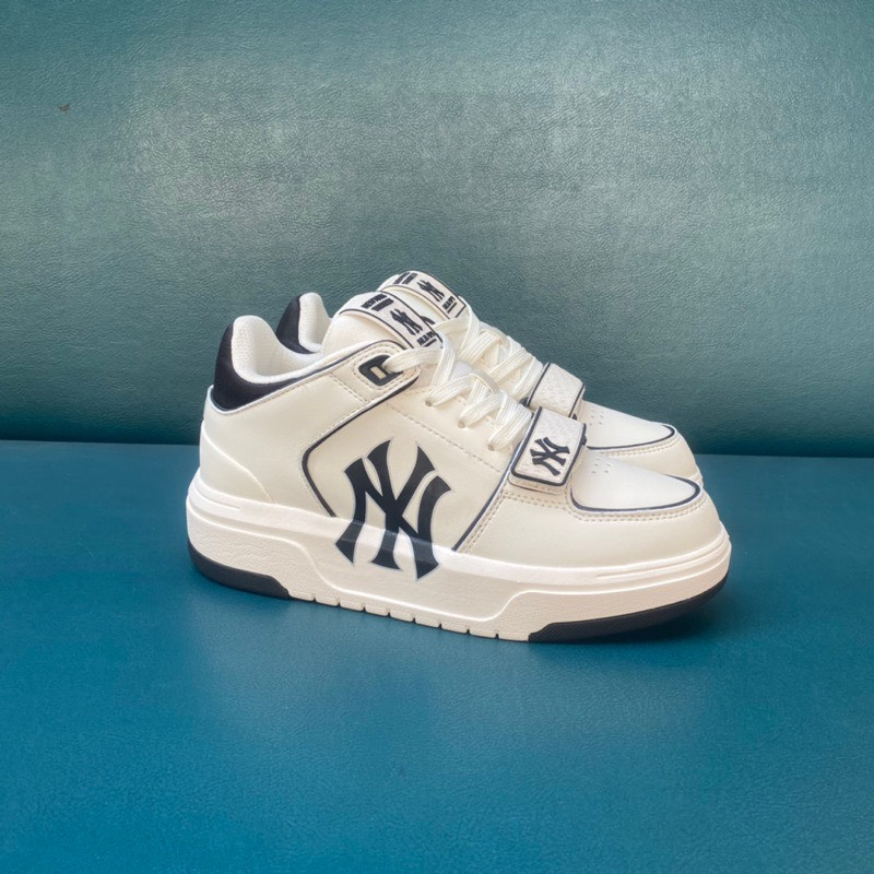 GIÀY THỂ THAO MLB CHUNKY LINER THẮT ĐAI SC , GIÀY SNEAKER NAM NỮ MLB NY QUAI DÁN ĐEN TRĂNG ĐI CHƠI ĐI HỌC HOT C