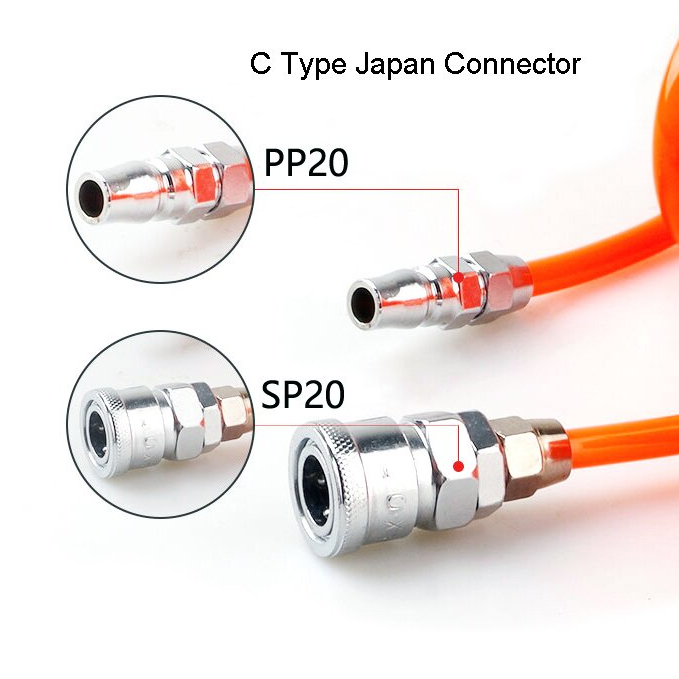 Combo dây hơi khí nén và  3m 5m 10m 15m 20m ống khí 5*8mm