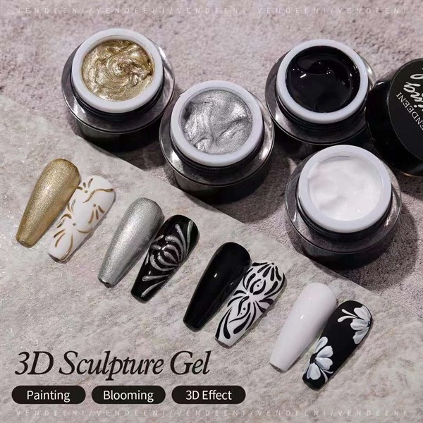 Gel vẽ nổi Carving Gel Vendeeni, tạo hình 3D - Sushi nail mi