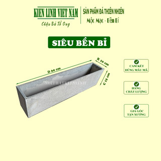 Chậu treo tường trồng cây trồng hoa dài 60xR10xC15 bằng đá tự nhiên đẹp lạ