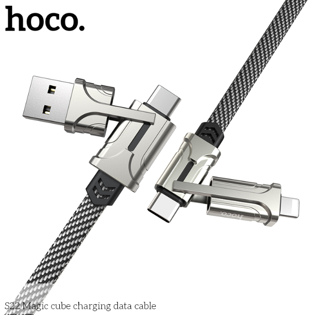 Cáp Sạc Đa Năng 4 in 1 Hoco S22, Sạc nhanh QC3.0 PD18W