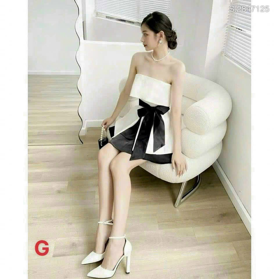 Sét bộ TK cúp ngực sexy siêu hot, chất liệu tơ tằm váy 2 lớp có quần  utrrb