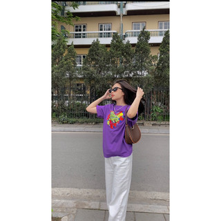 [VIDEO ÁO THẬT]Áo thun Âu Mỹ Fruit form rộng unisex  chất vải cao cấp phong cách đường phố streetwear