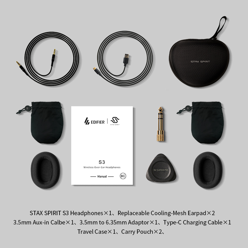 Tai Nghe Chụp Tai Edifier Dstax Spirit S3 Không Dây Hi-Res Audio Bluetooth 5.2 Chế Độ Chơi Game Có Hệ Thống Âm Di Động