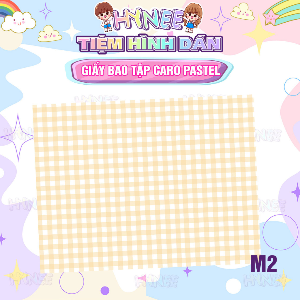 Giấy Bao Tập Pastel Caro Xinh Xắn - Giấy Bao Vở Học Sinh A5, Tập Sinh Viên - HYNEE